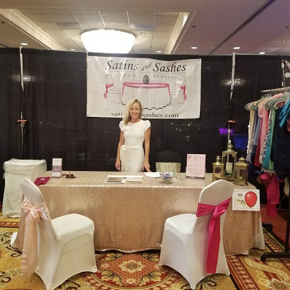 Satins and Sashes trade show booth display